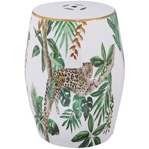 Ceramic Jungle 17.9 inch Multi Color Stool
