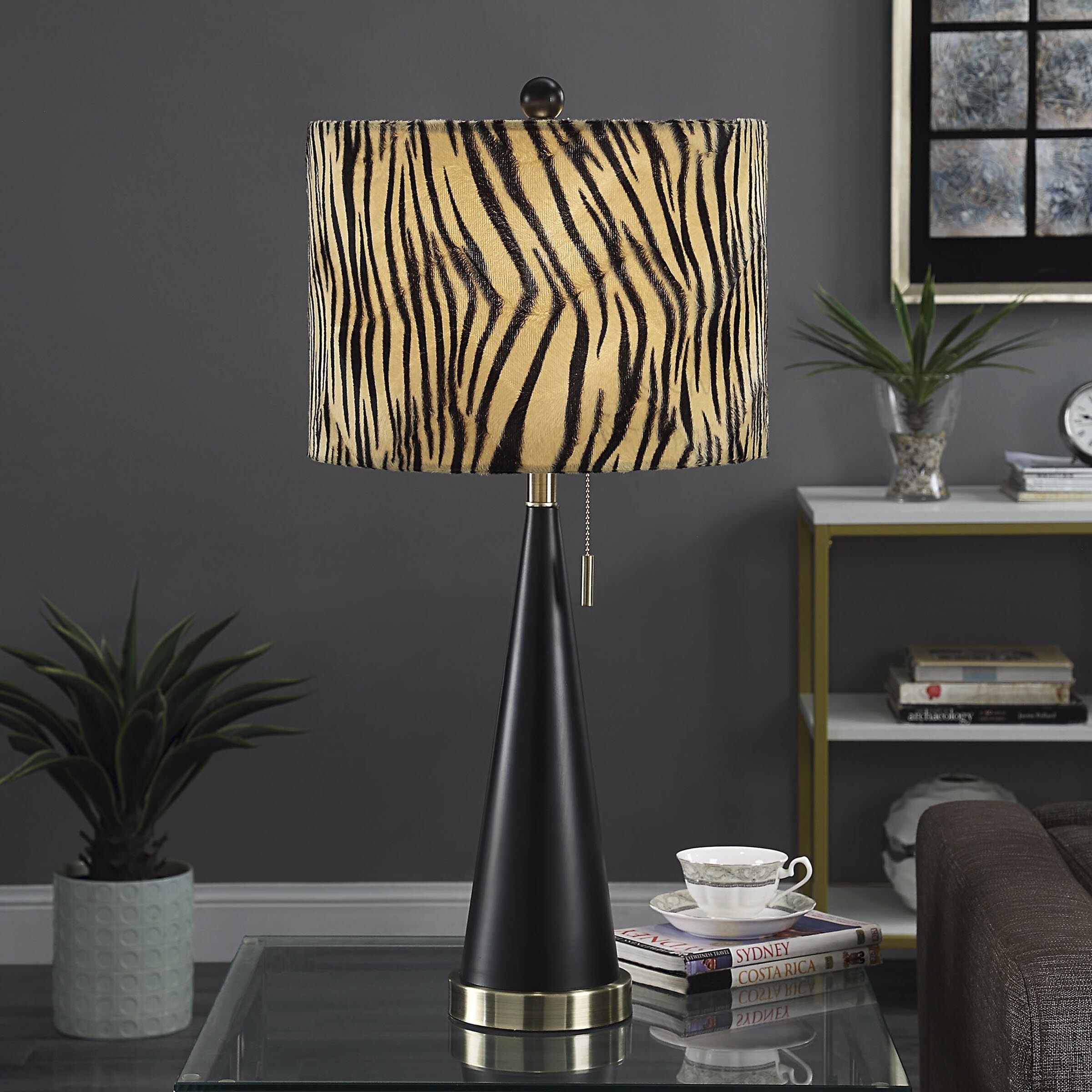 Stylecraft Jack Modern Painted Accent Table Lamp with Matte Black L330770DS