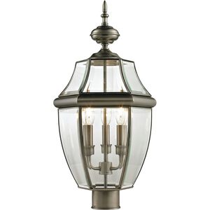Ashford 3 Light 23 inch Antique Nickel Outdoor Post Light, Large