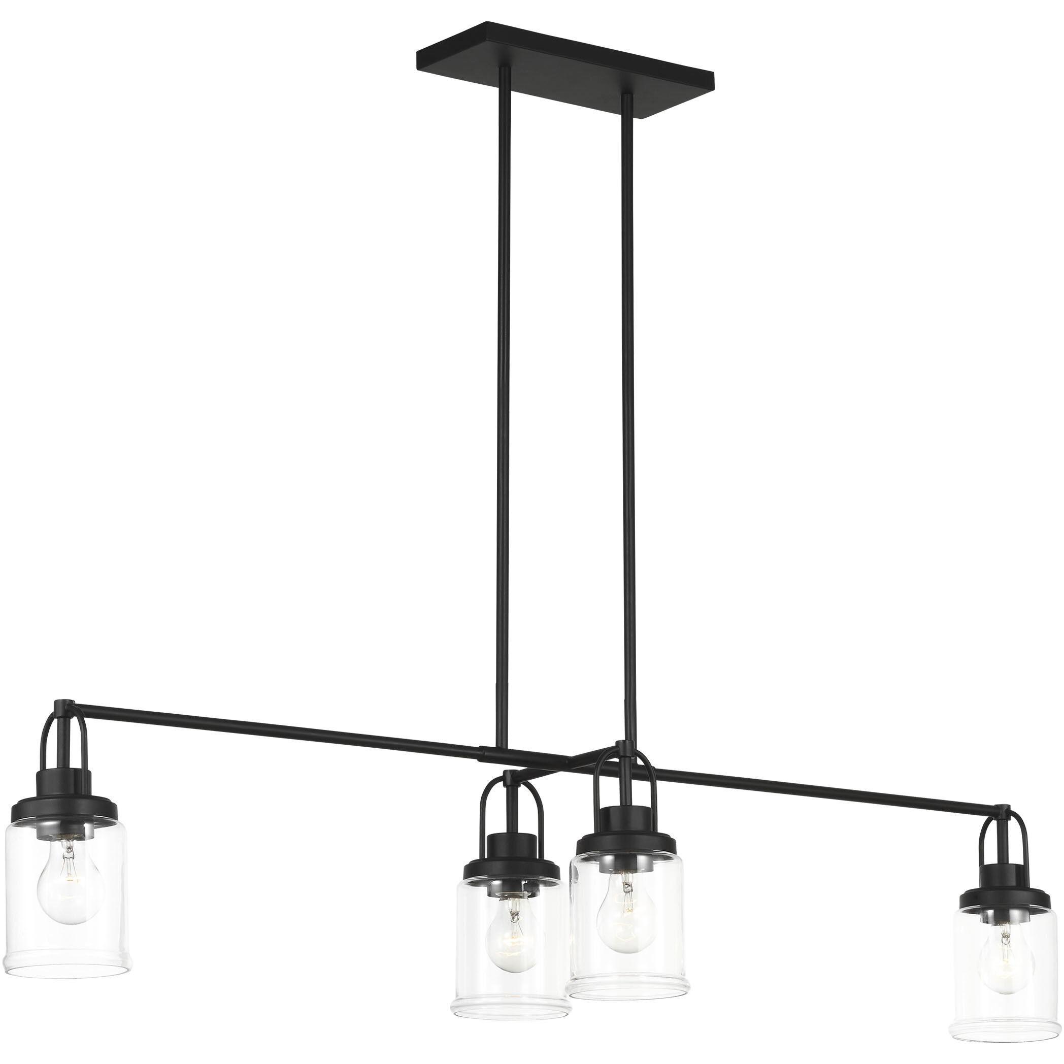 Anders 4 Light 48 inch Midnight Black Chandelier Ceiling Light