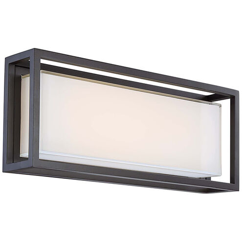 Framed LED 10 inch Bronze Outdoor Wall Light in 20in.