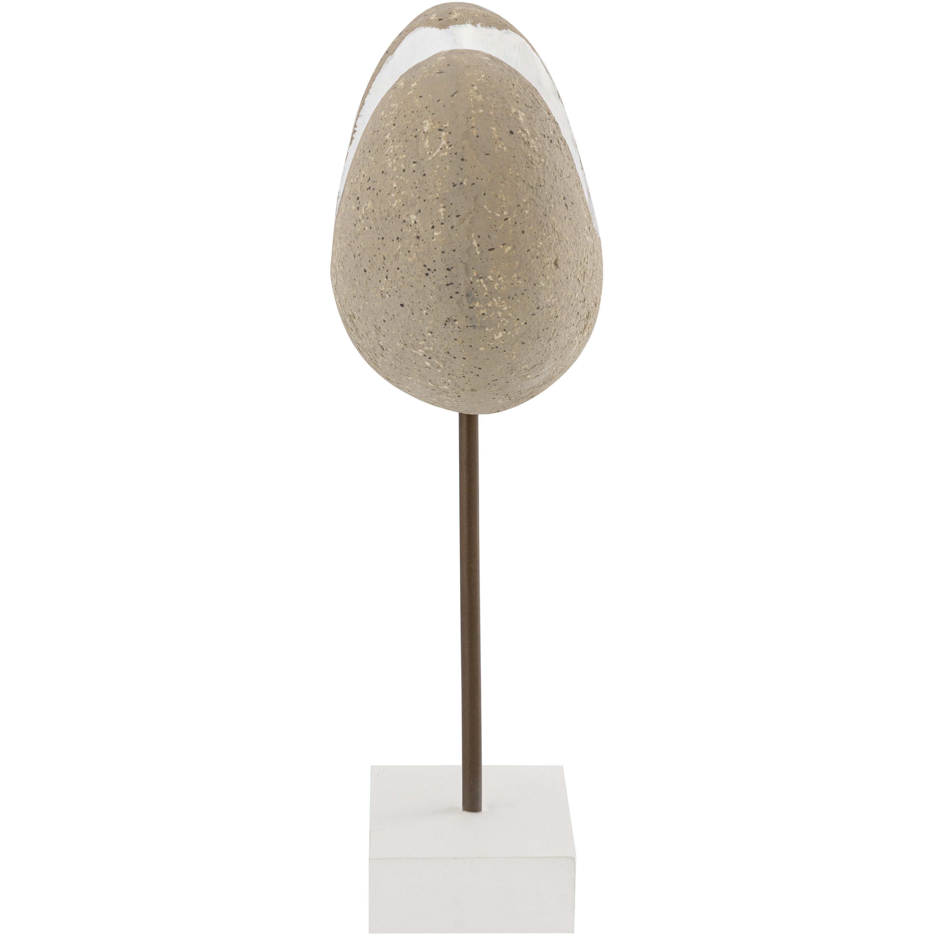 Don Beige with White and Bronze Object
