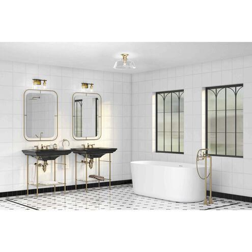 Cassell 2 Light 14.5 inch Vintage Brass Bathroom Vanity Light Wall Light