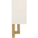 Mid Town LED 8 inch Antique Brushed Brass Wall Sconce Wall Light