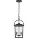 Strathden 2 Light 9 inch Powder Coated Black Outdoor Hanging Lantern