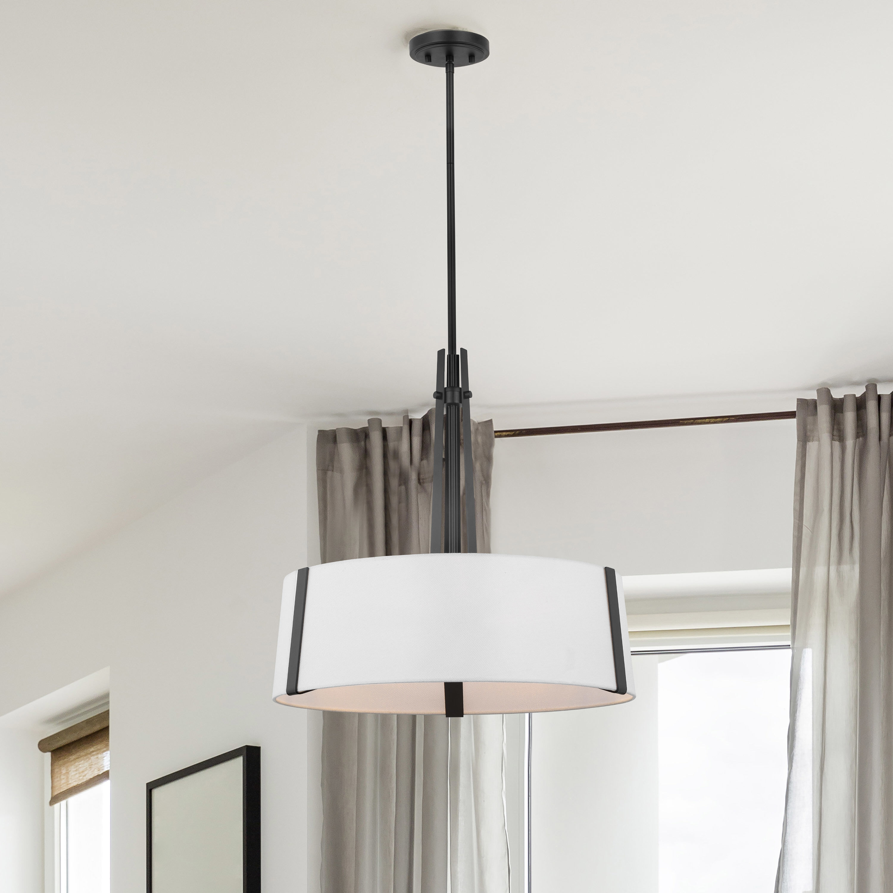 Flynn 3 Light 22 inch Black Pendant Ceiling Light