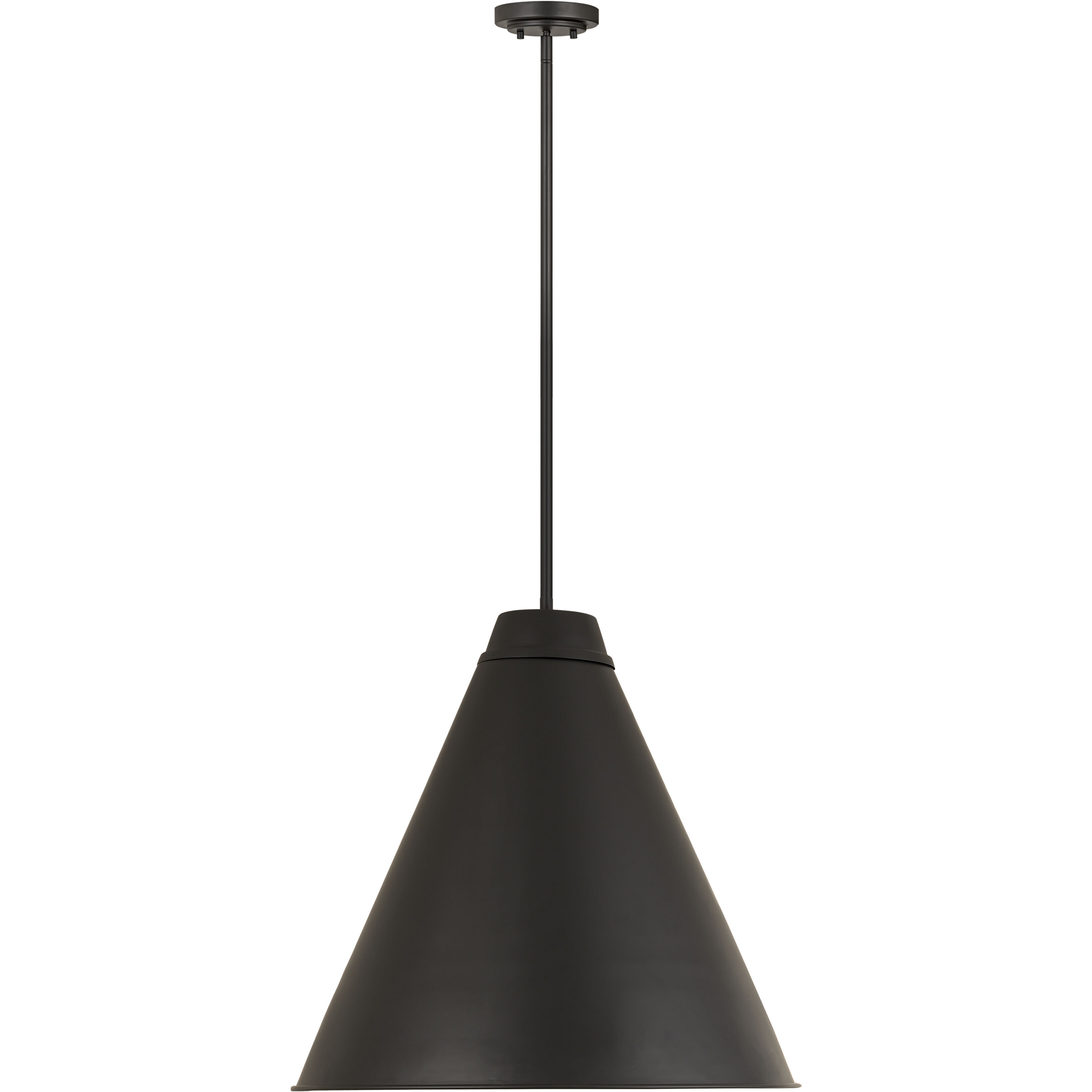 Eaton 1 Light 24 inch Matte Black Pendant Ceiling Light