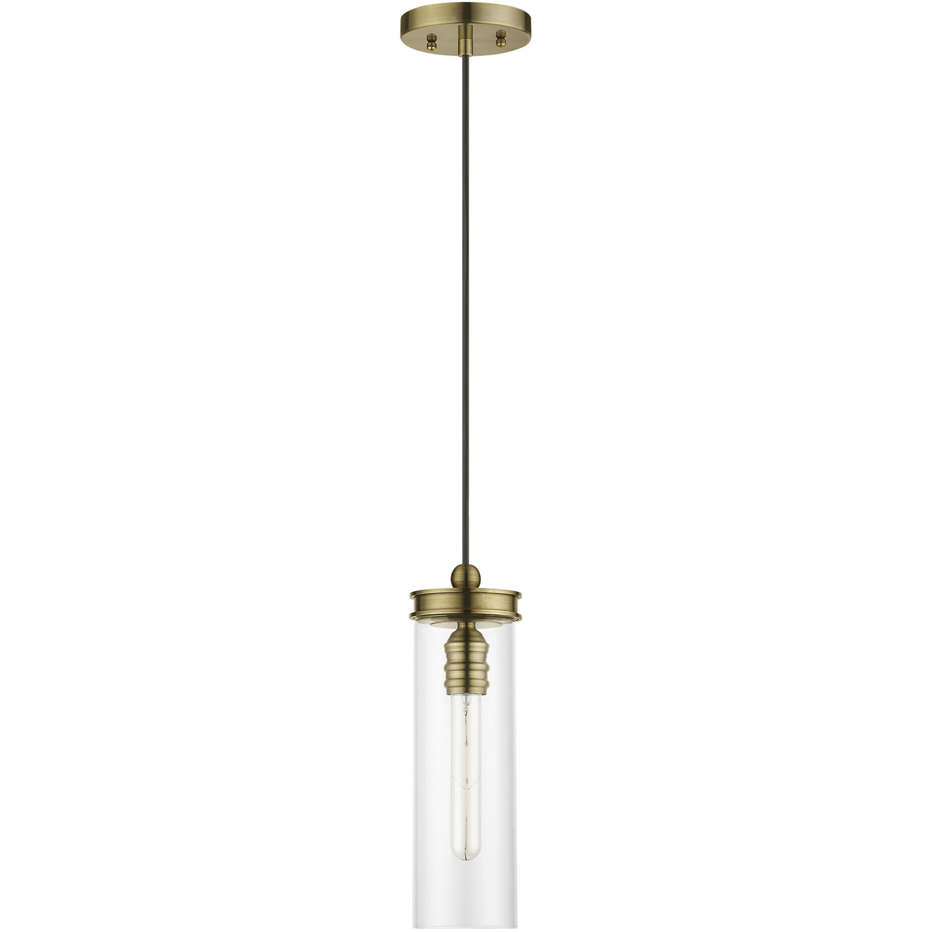 Devoe 1 Light 5 inch Antique Brass Mini Pendant Ceiling Light