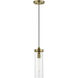 Devoe 1 Light 5 inch Antique Brass Mini Pendant Ceiling Light