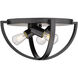 Colson 3 Light 14 inch Matte Black Flush Mount Ceiling Light in No Shade, Damp