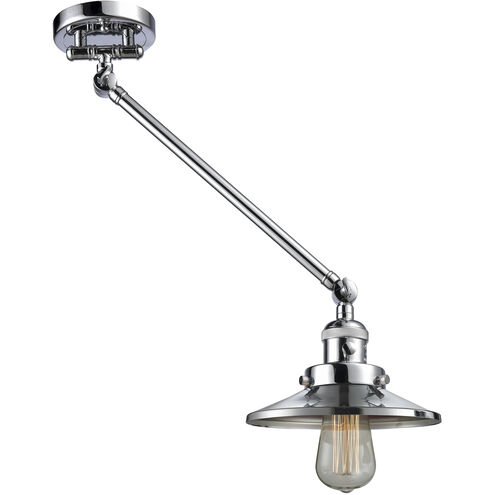 Railroad 21 inch 60.00 watt Polished Chrome Swing Arm Wall Light, Franklin Restoration