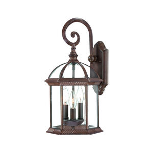 Dover 3 Light 19 inch Burled Walnut Exterior Wall Mount