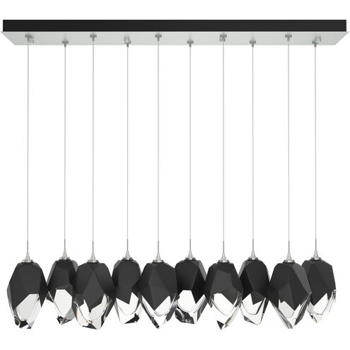 Chrysalis 10 Light 9.8 inch Vintage Platinum Pendant Ceiling Light in Black Crystal, Large