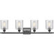 Ballston Cobbleskill 4 Light 36 inch Oil Rubbed Bronze Bath Vanity Light Wall Light in Clear Glass, Ballston
