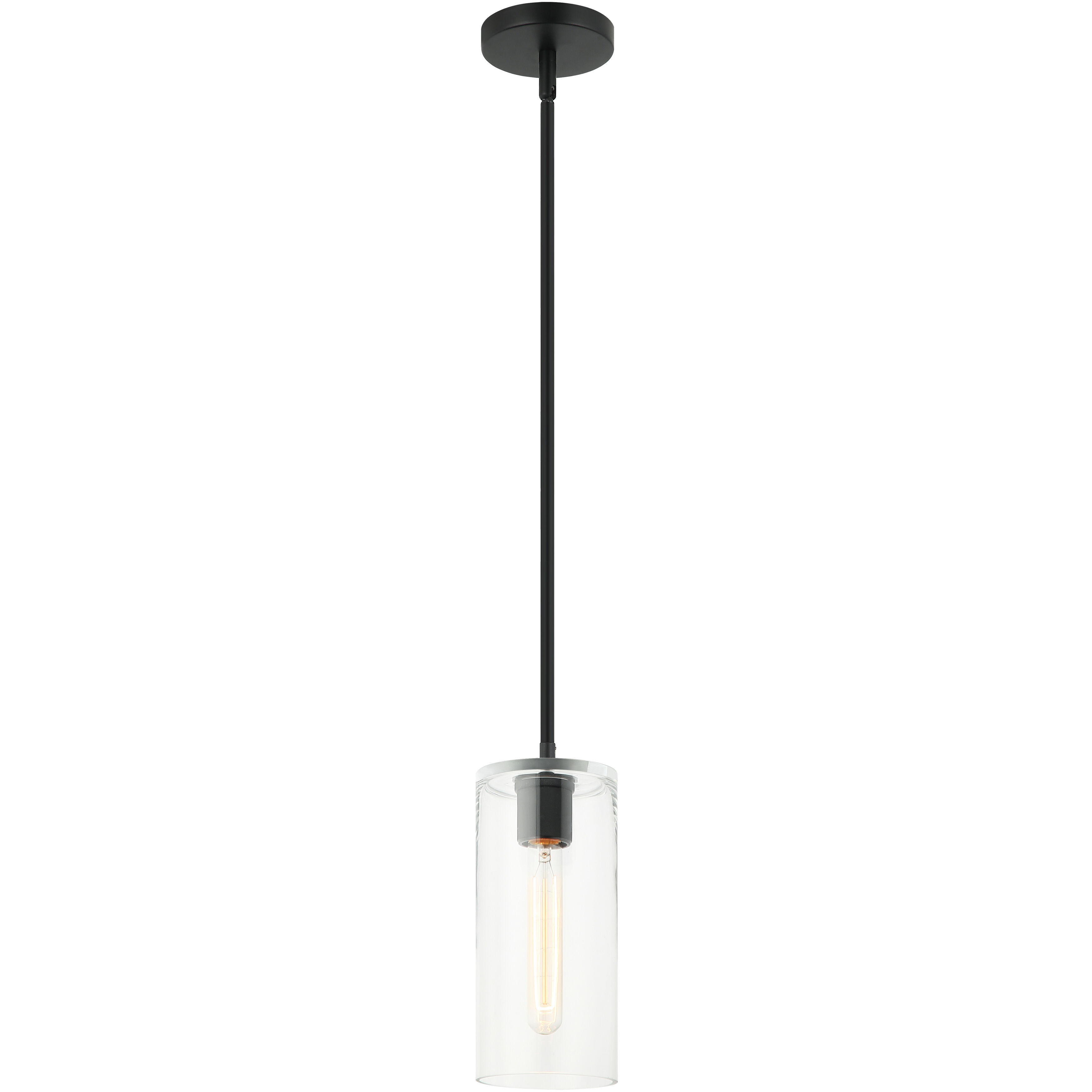 Lincoln 1 Light 4.75 inch Matte Black Pendant Ceiling Light