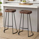 Saffle Frame 30 inch Dark Brown and Black Barstool Set