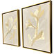 Golden Stems I Beige and Brown and Metallic Canvas, The Studio