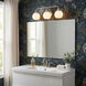 Contemporary 3 Light 24 inch Brushed Nickel Bathroom Vanity Light Wall Light