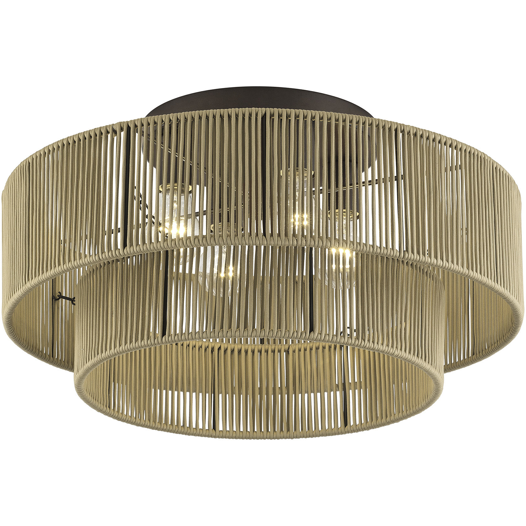 Acordia 4 Light 21 inch English Bronze Semi Flush Mount Ceiling Light, Extra Large
