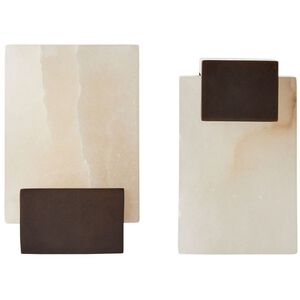 Tolliver 7 inch White Bookends, Set of 2