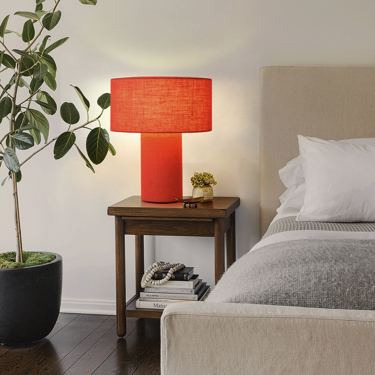 Moonlight 20 inch 14.00 watt Red Table Lamp Portable Light