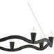 Serpentina 9 Light 37 inch Antique Black Chandelier Ceiling Light
