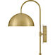 Lou LED 8 inch Lacquered Brass Sconce Wall Light