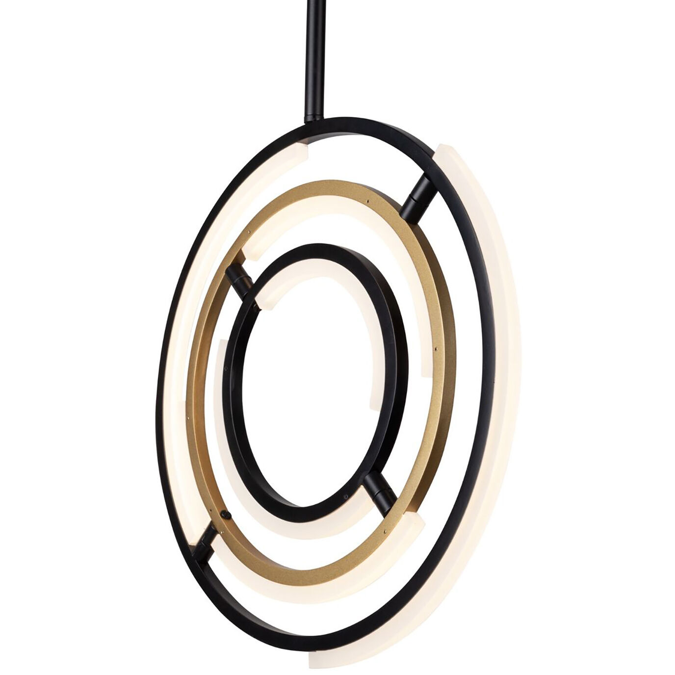 Trilogy LED 17 inch Black and Brass Pendant Ceiling Light