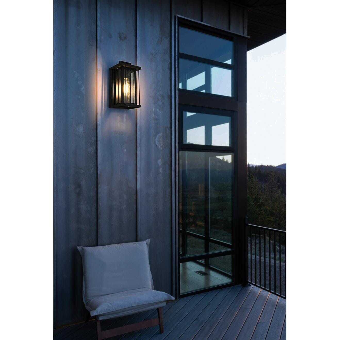 Sedgley 1 Light 12 inch Black Outdoor Wall Sconce