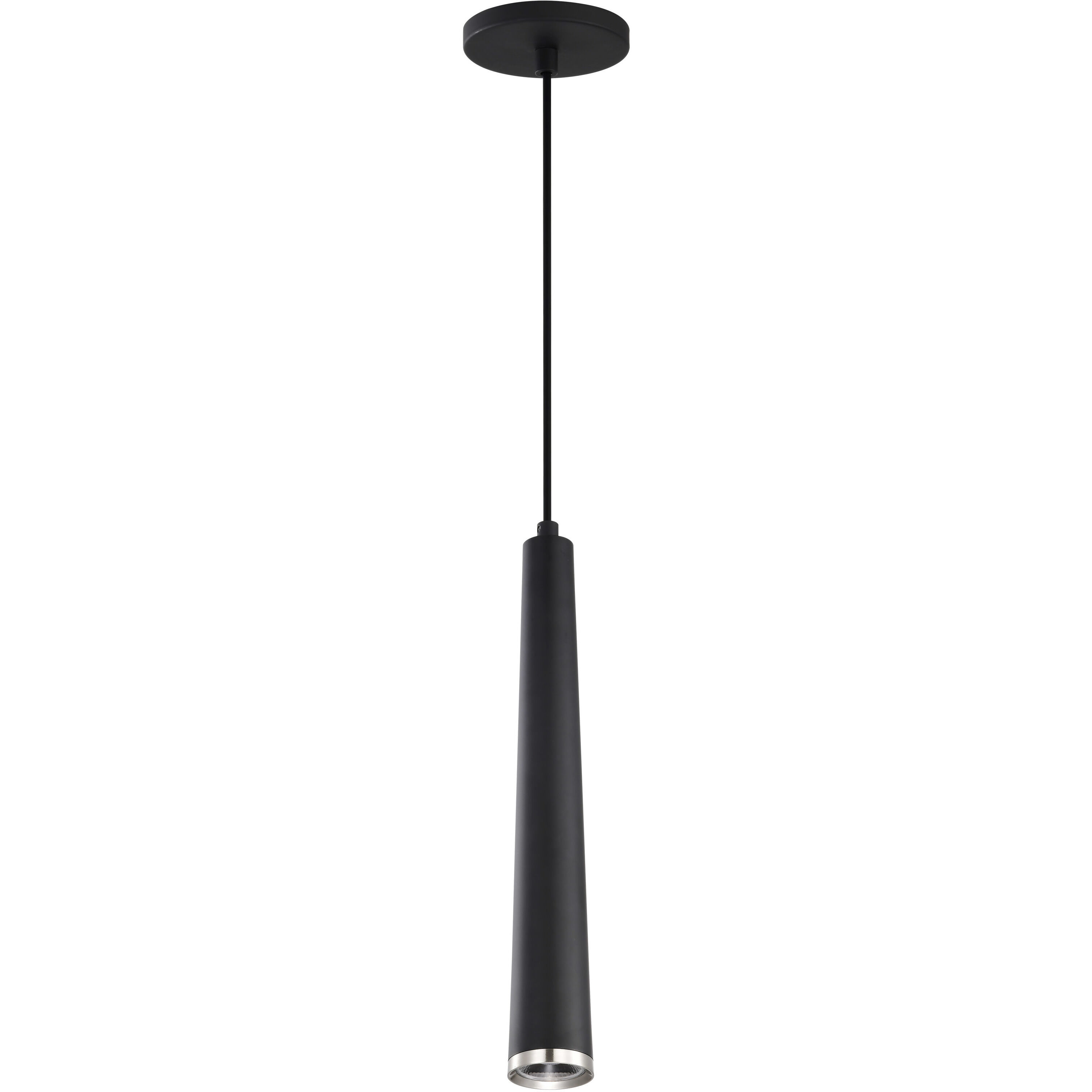 Melrose LED 2.4 inch Matte Black and Brushed Nickel Pendant Ceiling Light
