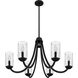 Allard 6 Light 32 inch Matte Black Chandelier Ceiling Light