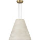 Sean Lavin Karam 1 Light 16 inch Natural Brass Pendant Ceiling Light in Cream
