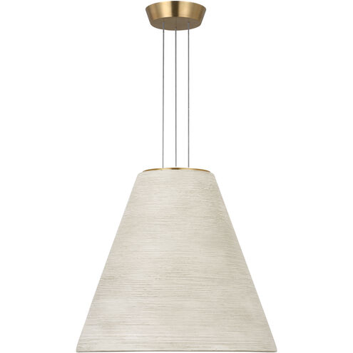 Sean Lavin Karam 1 Light 16 inch Natural Brass Pendant Ceiling Light in Cream