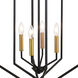 Riley 4 Light 18 inch Black and Satin Brass Pendant Ceiling Light