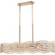 Anastasia 8 Light 47.25 inch Lacquered Gold Linear Chandelier Ceiling Light