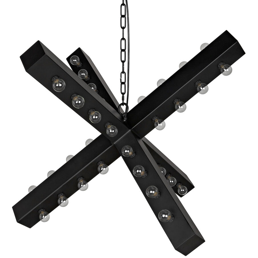 Cruzar 48 Light 52.5 inch Matte Black Chandelier Ceiling Light