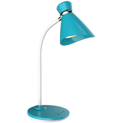 Contemporary 16 inch 6.00 watt Blue Task Table Lamp Portable Light, Gooseneck