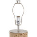 Cahill 28 inch 100 watt Natural Burl and Polished Nickel Table Lamp Portable Light