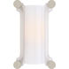 Thomas O'Brien Chirac 1 Light 8.5 inch Polished Nickel Sconce Wall Light in White Glass, Small