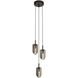Javier 3 Light 10.5 inch English Bronze Multi-Port Chandelier Ceiling Light