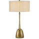 Cheenee 33.25 inch 100 watt Antique Brass Table Lamp Portable Light