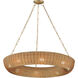 Bower 8 Light 40 inch Natural Aged Brass Ring Pendant Ceiling Light