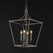 Clifton 4 Light 16 inch Satin Nickel Single Pendant Ceiling Light