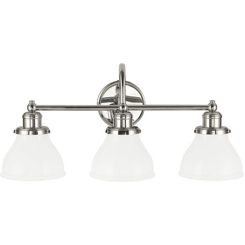 Felix 3 Light 24 inch Polished Nickel Vanity Light Wall Light