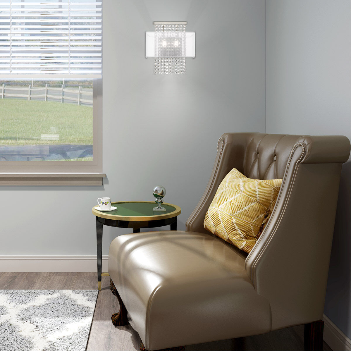 Bella Vista 2 Light 13 inch Brushed Nickel ADA ADA Wall Sconce Wall Light