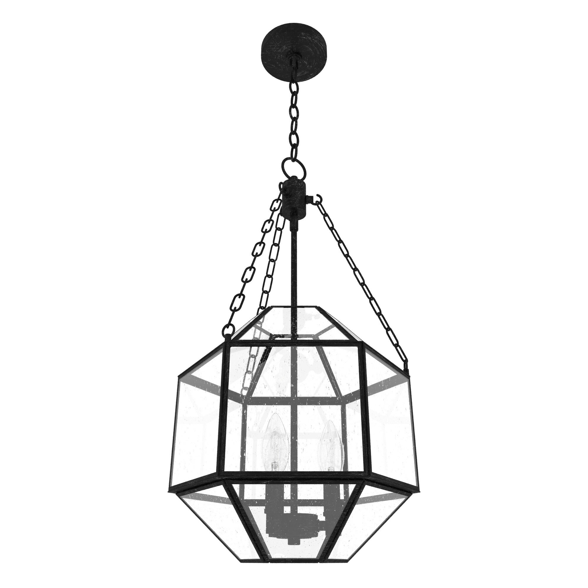 Indria 3 Light 15.5 inch Rustic Iron Pendant Ceiling Light