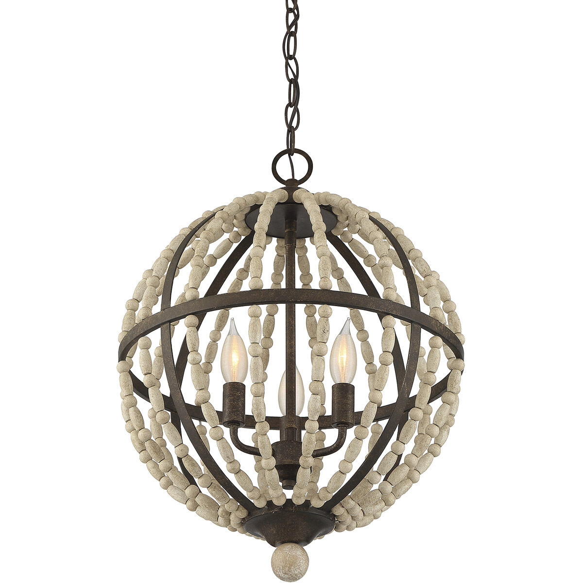 Shabby Chic 3 Light 18 inch Avignon Pendant Ceiling Light