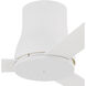 Simple Flush 52 inch Flat White Outdoor Hugger Fan