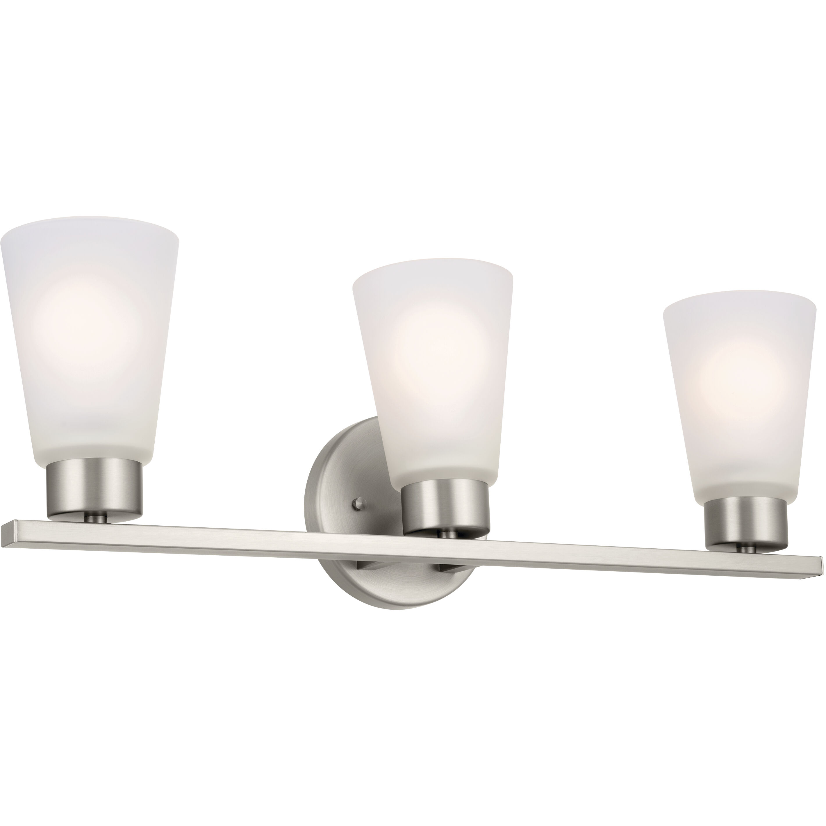 Stamos 3 Light 22 inch Brushed Nickel Bath Vanity Light Wall Light, 3 Arm