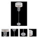 Vermeer 60 inch 60.00 watt Chrome Floor Lamp Portable Light in Firenze Clear